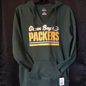NWT WOMENS NFL Green Bay Hood Sweatshirt M